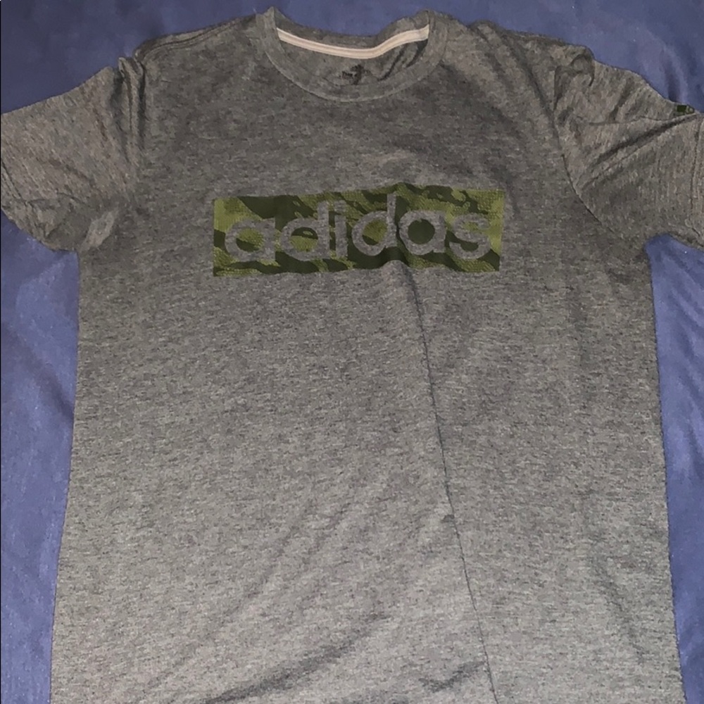 Grey and Camo Adidas Shirt
